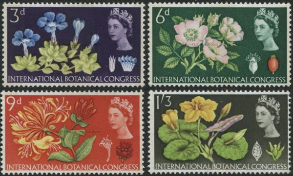 SG655p-658p Set of 4 Phos 1964 Botanical Congress