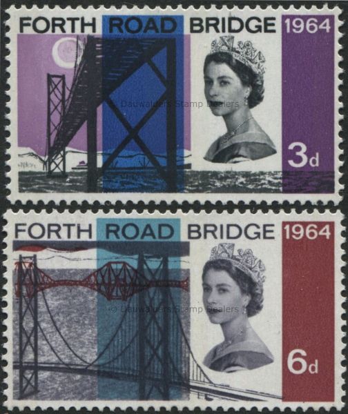 SG659p-660p Set of 2 Phos 1964 Forth Road Bridge