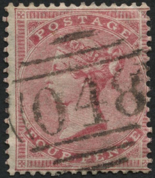 SG66 4d Rose Carmine, fine Normanton cancel