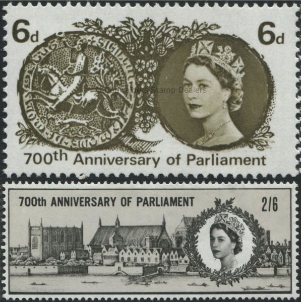 SG663-664 Set of 2 Ord 1965 700th Parliament