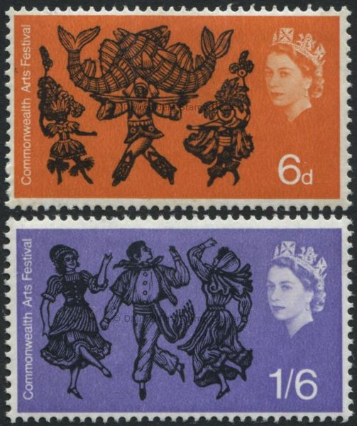 SG669-670 Set of 2 Ord 1965 Arts Festival