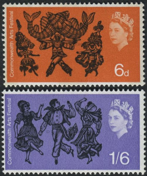 SG669p-670p Set of 2 Phos 1965 Arts Festival