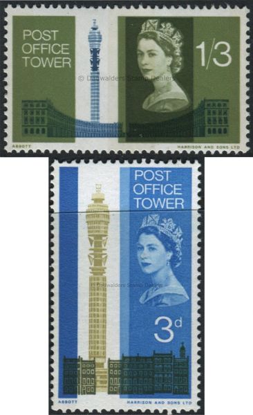 SG679p-680pSet of 2 Phos 1965 PO Tower