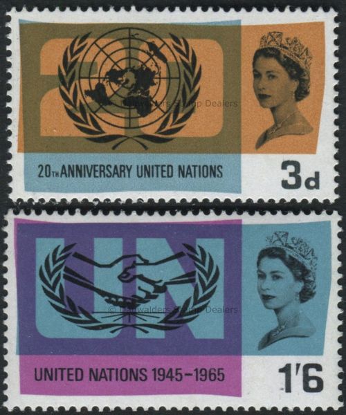 SG681-682 Set of 2 Ord 1965 United Nations