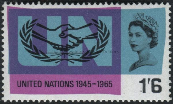 SG682 1/6d I.C.Y. Emblem 1965 United Nations