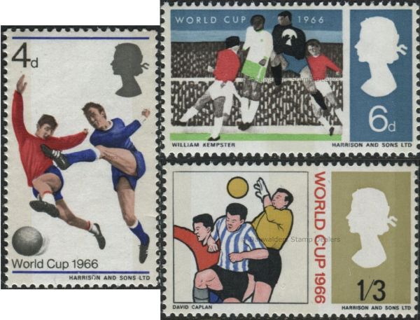 SG693p-695p Set of 3 Phos 1966 World Cup