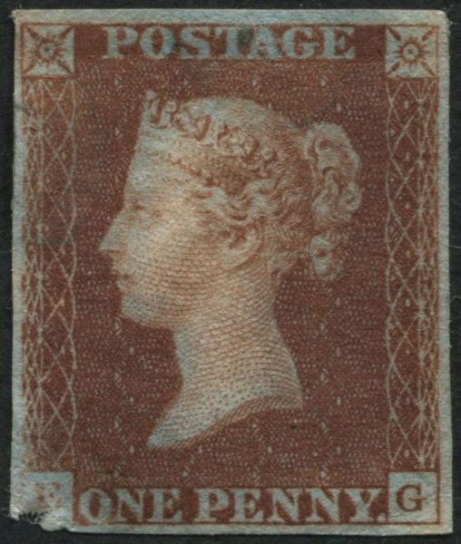 SG7 1d Red-Brown plate 9 EG, a handsome 3-4 margin mint example with small rub at E