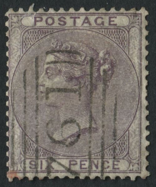 SG70 6d lilac exceptionally sharp cancel of Sunderland 761