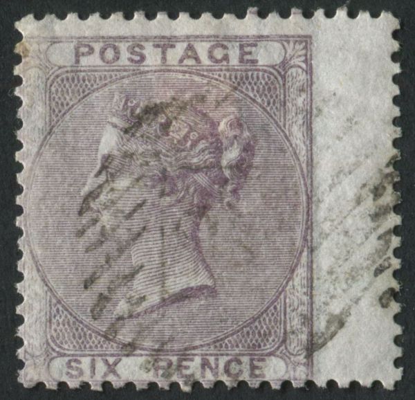 SG70 6d Lilac full perforations, very light fine cancel