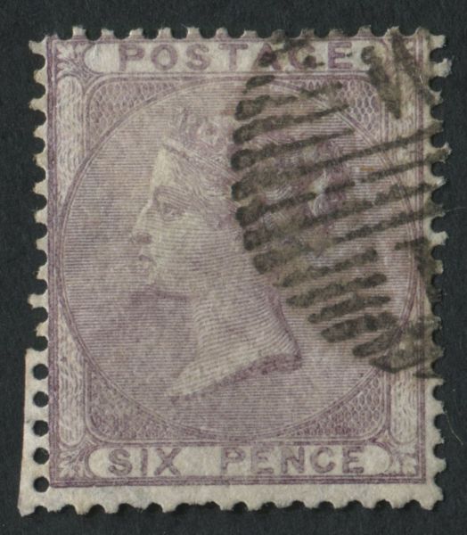 SG70 6d pale lilac neat London district cancel top right, fine