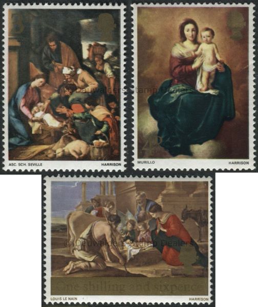 SG756-758 Set of 3 1967 Christmas