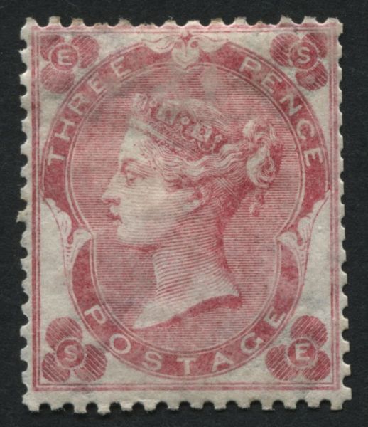 SG76 1862-64 3d bright Carmine-Rose SE, minor surface rub does not detract, mounted mint