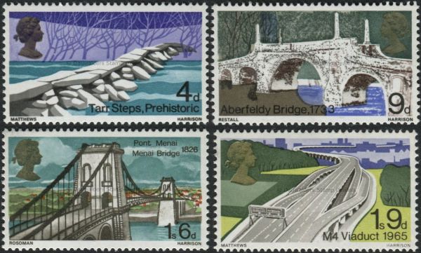 SG763-766 Set of 4 1968 Bridges