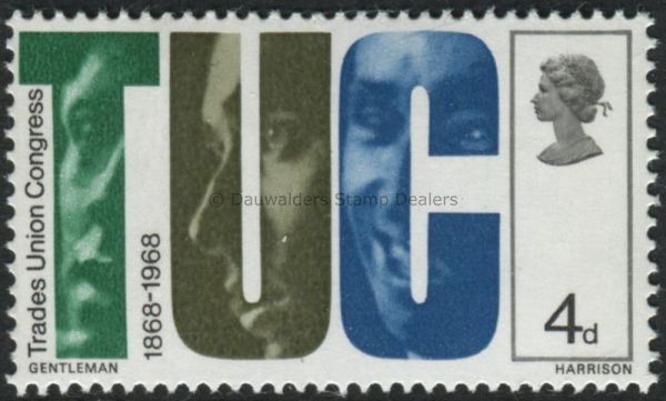 SG767 4d TUC 1968 Anniversaries