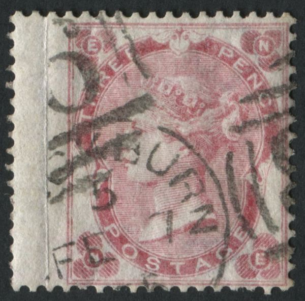 SG77 3d pale Carmine lightly cancelled Blackburn, good colour