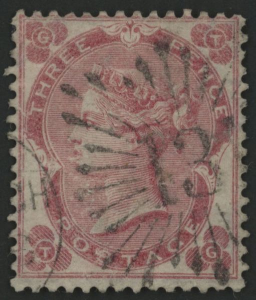 SG77 3d Pale Carmine-Rose, TG, fine used with Brunswick star cancel