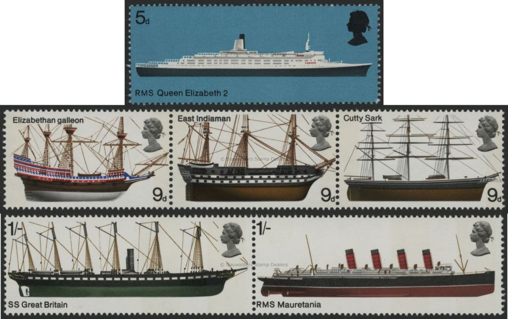 SG778-783 Set of 6 1969 Ships