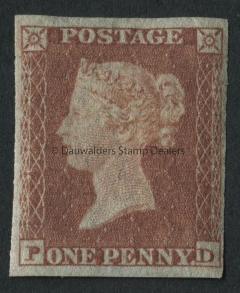 SG8 1d Red Brown 3 margins