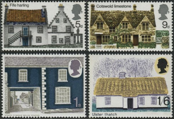 SG815-818 Set of 4 1970 Rural Architecture