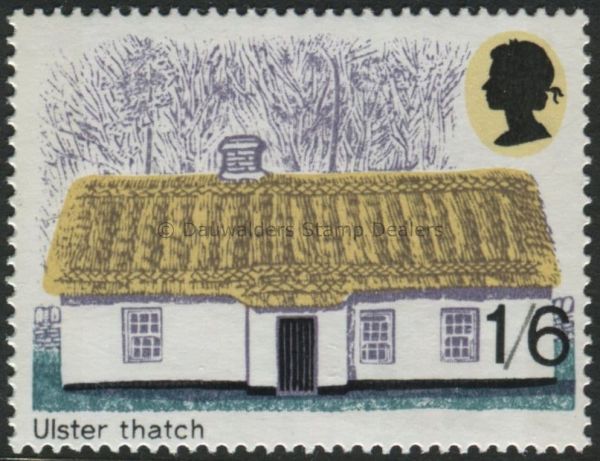 SG818 1/6d Ulster Thatch 1970 Rural Architecture