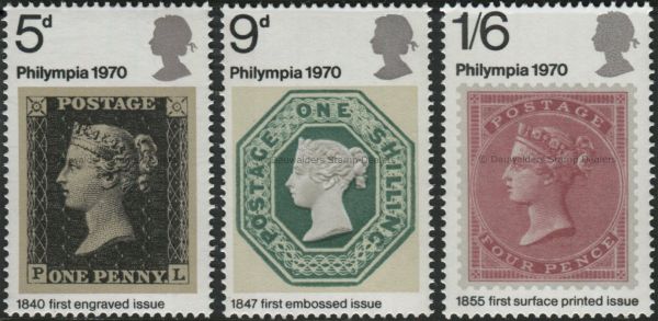 SG835-837 Set of 3 1970 Philympia