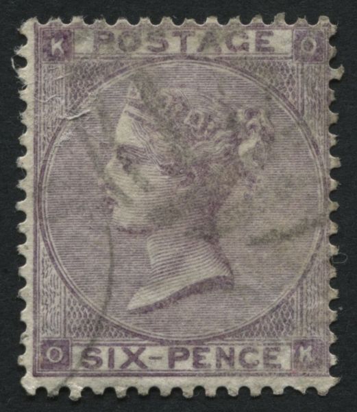 SG84 1862-64 6d Lilac OK, VF/U