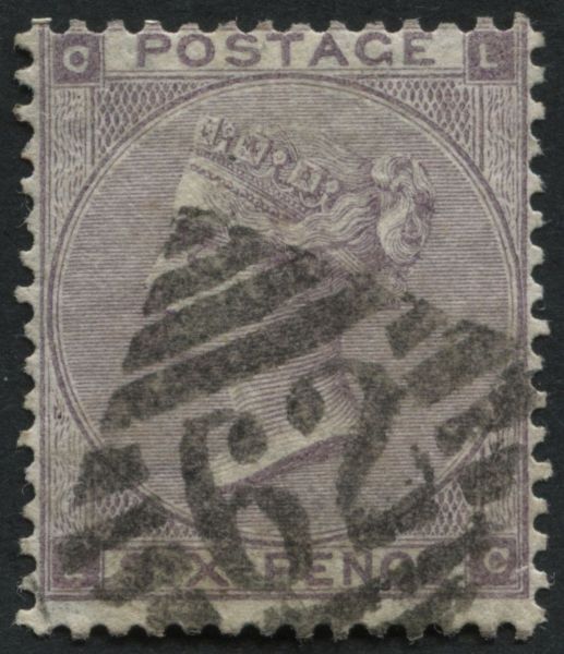 SG84 6d Lilac cancelled with F/U Dublin diamond