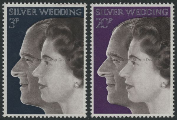 SG916-917 Set of 2 1972 Silver Wedding