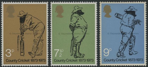 SG928-930 Set of 3 1973 Cricket