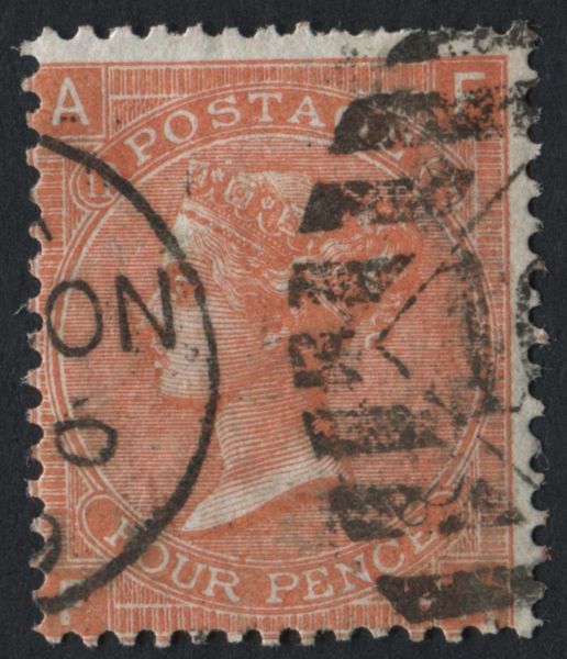 SG94 4d Vermillion, pl11 FA, fine used.