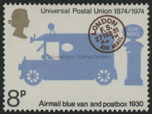 SG956 8p Airmail-blue Van 1974 UPU