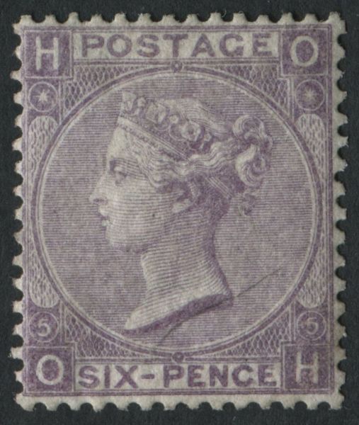 SG97pl5 1865-73 6d Lilac plate 5, OH, mounted mint