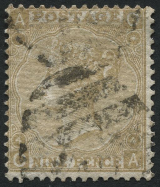 SG98 9d Straw CA good colour, a difficult stamp