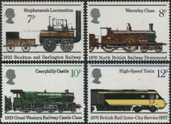 SG984-987 Set of 4 1975 Railways