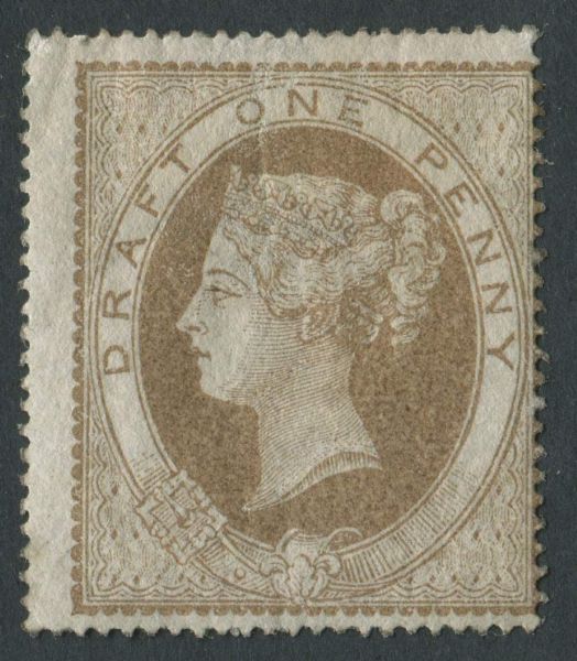 SGF2 Fiscal 1853-57 1d Ochre, Wmk Inverted, Centred to Right, M/M