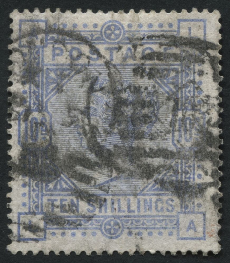 SGK14(1) 10/- Cobalt LA fine used and sound offered with RPS certificate, has light stain