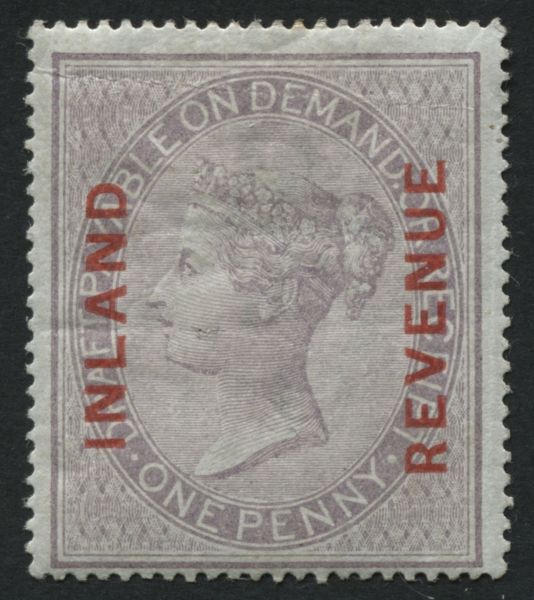 SGL208 Inland Revenue 1d Lilac, fine and scarce, mint