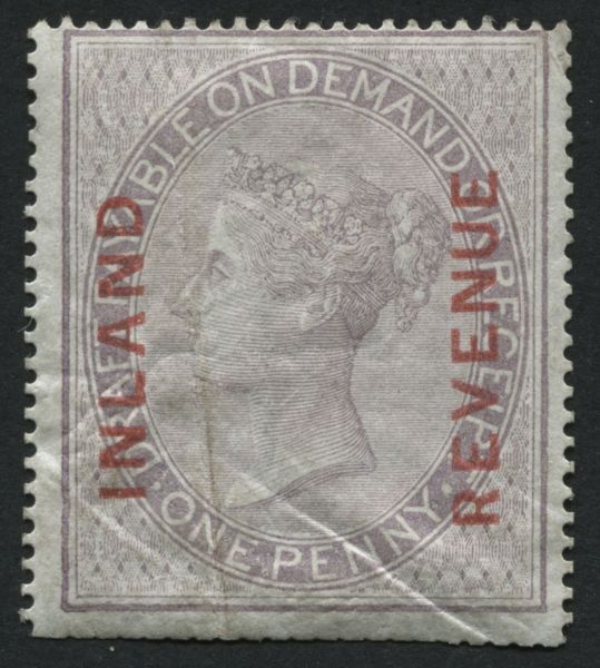 SGL208 Inland Revenue 1d Lilac, perfs trimmed at base