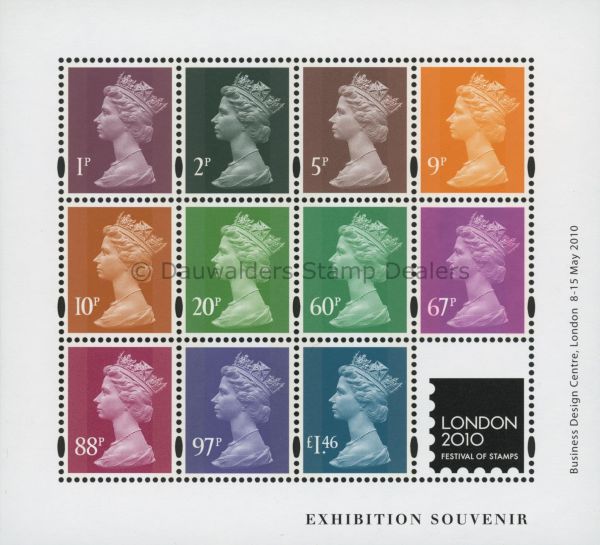 SGMS3073 Exhibition Souvenir Sheet (palette) 2010 Centenary of Accession of King George V