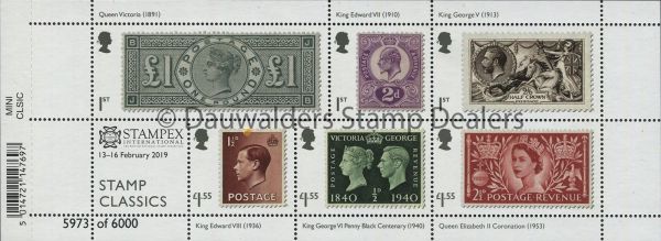 SGMS4169a Stamp Classics M/S Stampex O.P