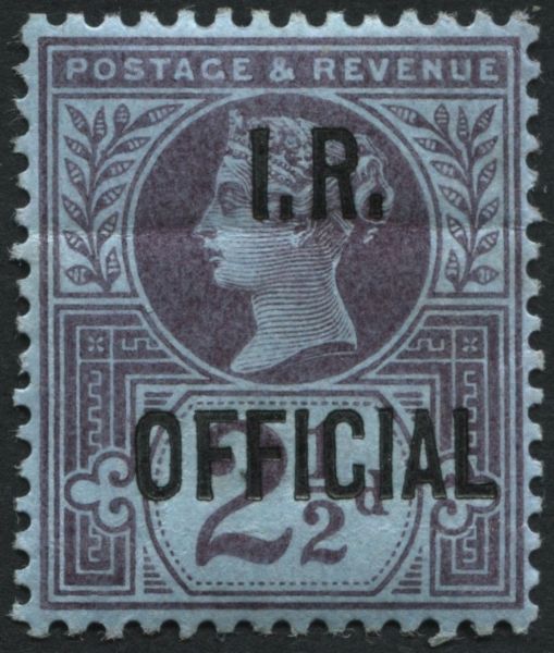 SGO14 2d Purple IR OFFICIAL, mounted mint with horizontal crease