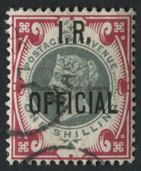 SGO19 1/- Green and Carmine