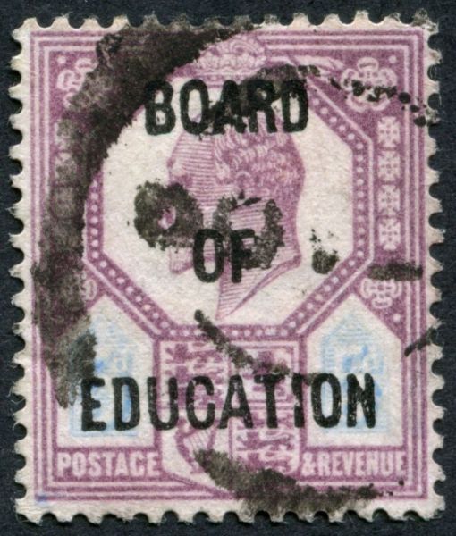 SGO34 Board of Education 5d Purple and Blue, light cancel F/U