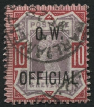 SGO35 10d O.W. Official F/U with Parliament Street registered cancel, with Cert.