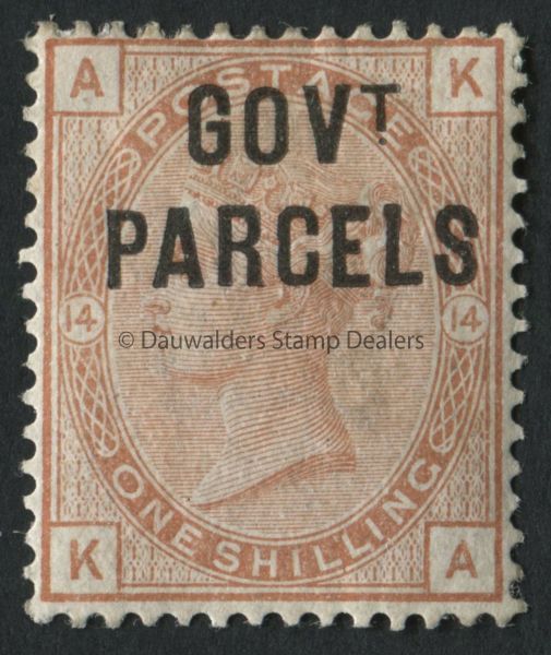 SGO64c 1/- Orange plate 14