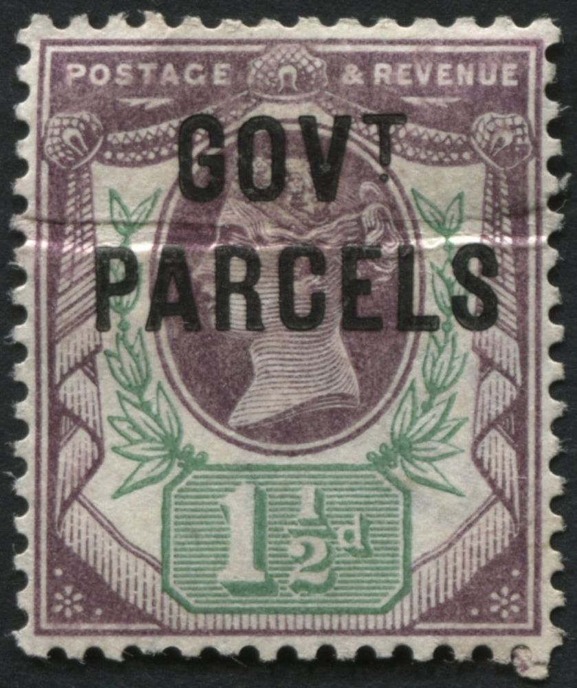 SGO65 Government Parcels 1d mint no gum, crease