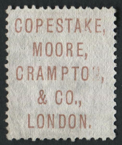 SGPP34 Copestake Moore Crampton underprint on SG166 1d venetian red very fine