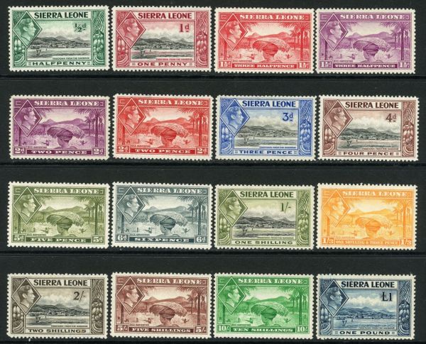 Sierra Leone 1938-44 SG.188-200 M/M