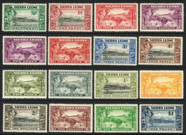 Sierra Leone 1938-44 SG.188-200 M/M