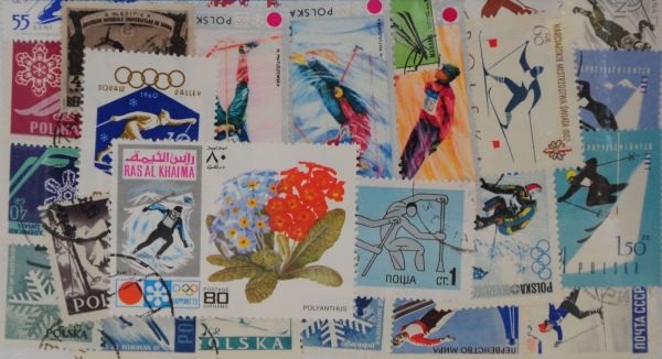 Skiing 25 Stamps (M124)